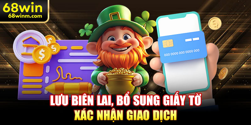 Lưu biên lai, bổ sung giấy tờ xác nhận giao dịch